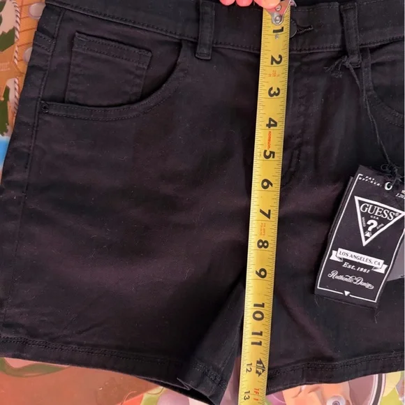 Guess Black Jean Shorts Casual Style - Picture 9 of 10